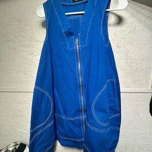 Standard Issue Blue Dress with White Stitching